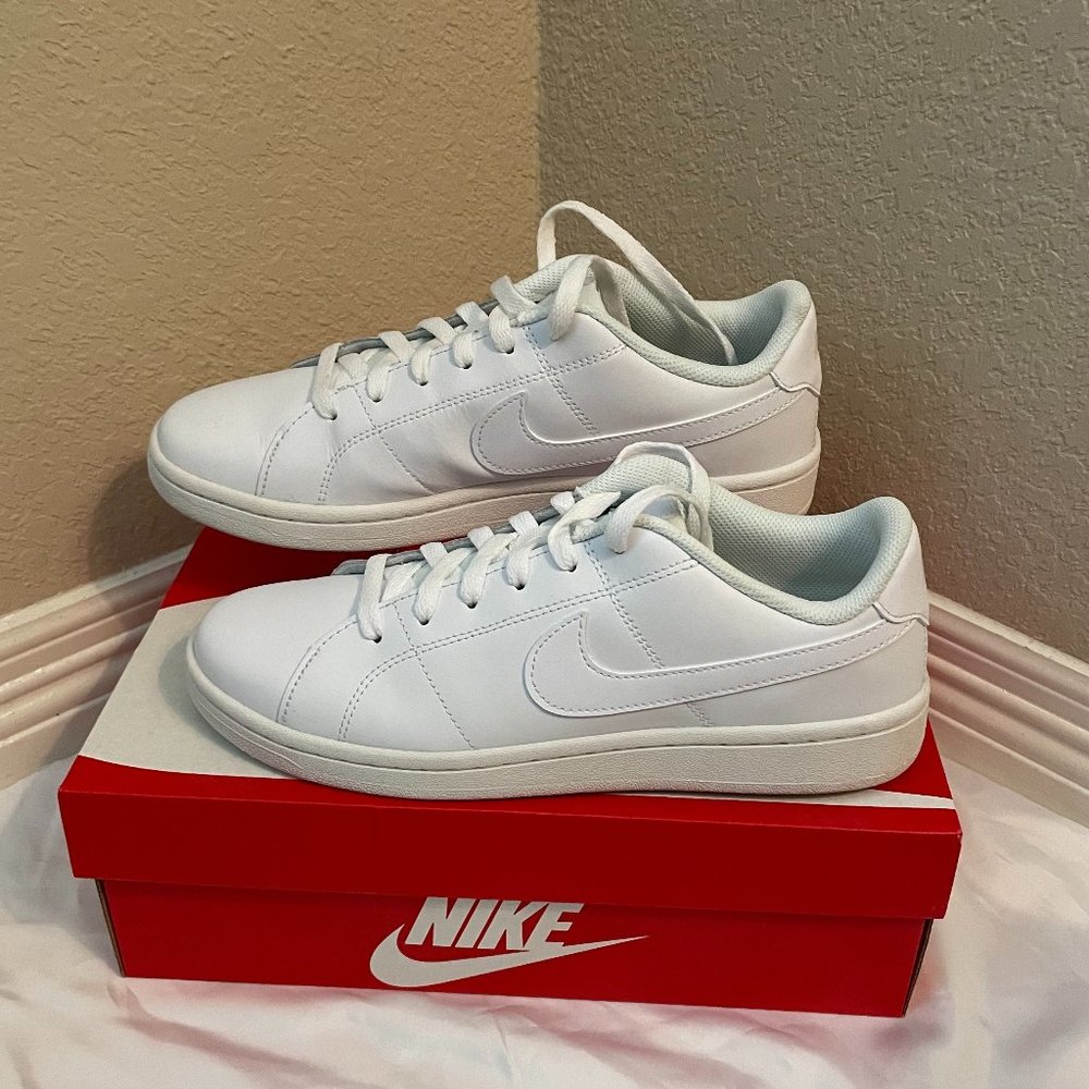 NIKE COURT ROYAL 2 SHOES SNEAKERS White/White Size 9.5 - NEW
